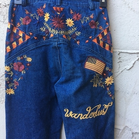 Spell & the Gypsy Collective Wanderlust Embroidered Jeans size XS - Picture 11 of 15